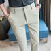 Men's Casual Dress Pants Summer Ice Silk High Elasticity plus Size Long Pants Cool Comfortable_viptrois.com