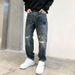 Men's Clothing Men's Summer New Personalized Letter Jeans Hip Hop Ins Trend High Street Trendy Handsome Trousers_viptrois.com