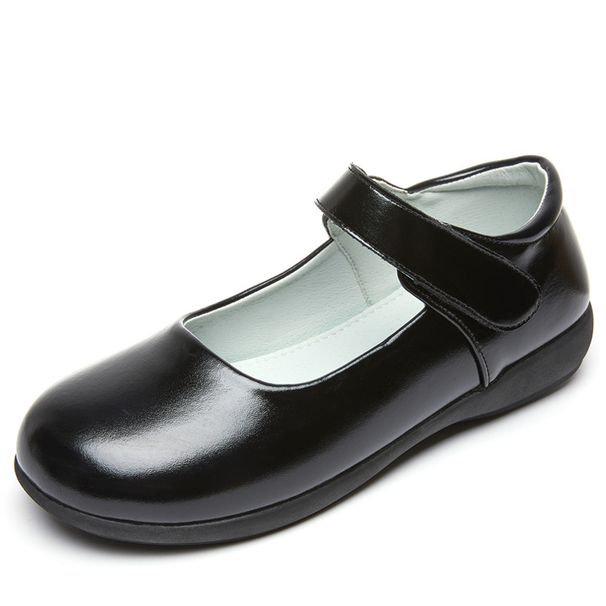 Girls Black Leather Shoes Performance Shoes Princess Shoes Small Leather Shoes Children's Primary School Students Soft Sole Single Shoes School Shoes_viptrois.com