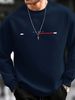 Men's Loose And Casual Fashionable Paris Letter Pattern Printed Round Neck Long Sleeved Pullover Hoodie For Autumn And Winter_viptrois.com