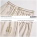Men's Hip-Hop Loose Fit Casual Shorts Breathable Cotton Blend Summer 5-Inch Letter Print Streetwear Gym Essential_viptrois.com
