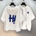 Men's Clothing Men's Hooded T-Shirt Short Sleeve Loose Fit Style Letter Print Summer Trend Thin Sweatshirt For Formal & Casual_viptrois.com