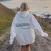 Popular Women's Letter Pattern Printed Back Drawstring Long Sleeve Hoodie Pocket Sweatshirt_viptrois.com