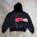 Y2K Punk Zip-Up Hoodie – Oversized Dark Aesthetic Pullover With Fist Print (S-XL)_viptrois.com