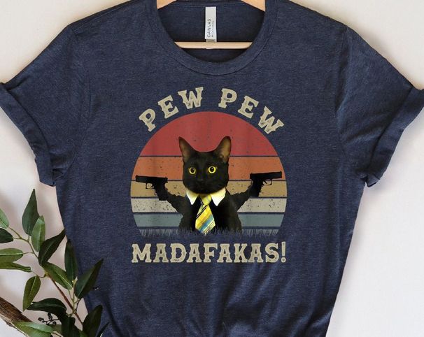 Pew Pew Madafakas Shirt, Cat Lover T-Shirt Mens Womens Tees Top, Funny CaT Shirt Mens Womens Tees Top, Animal Lovers Shirt, Shirts For Him Her, SunseT Shirt Mens Womens Tees Top, Pewpew Shirt Classic T-Shirt Mens Womens Tees Top_viptrois.com