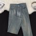 Men's Distressed Gradient Blue Jeans - Loose Fit Straight Leg Vintage Streetwear Pants (Sizes S-3XL)_viptrois.com