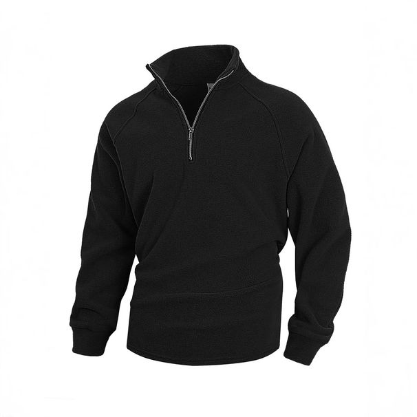 Men's Clothing Slim Stand Collar Long Sleeve Pullover Personality Style Casual Coral Fleece Jacket_viptrois.com