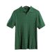 Men's Clothing Lightly Mature Polo Shirt Men's Short Sleeved Trendy T Shirt Simple Slim Lapel Pullover Knitted Half Sleeved Temperament Top_viptrois.com