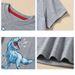 Mother & Kids European And American Children's Clothing Boy Tops 2025 Summer New Boys Printed Gray Short Sleeved Cartoon T Shirt Factory Wholesale_viptrois.com