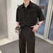 Men's Clothing Short Sleeved Shirt Red Five Point Sleeve Shirt Light Mature Style Handsome Outer Wear_viptrois.com