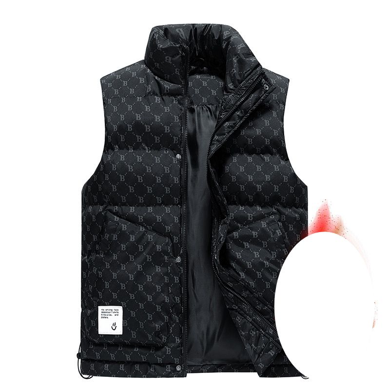 Men's Clothing Winter New Vest Men's Korean Style Thickened Stand Collar Vest Youth Jacket Vest Coat Men_viptrois.com