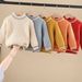 Boys Girls Knit Sweater Soft Cotton Round Neck Long Sleeve Pullover For Kids 3-8 Years (100-140cm) - Red, Light Blue, Beige, Yellow, Orange_viptrois.com