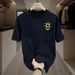 【DORAE】2026 Breathable T-shirt (Eco Cotton) Black (3D Print & Sun Smiley Print) – Easy Comfort For Weekend Getaway_viptrois.com