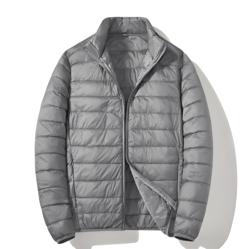 Light And Thin Down Jacket For Men, 2025 New Style, 50 White Duck Down Short, Portable, Thin, Casual And Warm Men's Coat_viptrois.com