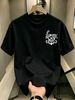 100% Cotton Men Casual T-shirt Ornate Gothic LOVE MW Script Print Crew Neck Short Sleeve Daily Streetwear Top_viptrois.com