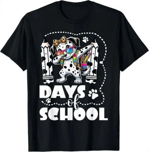 T-shirthappy 101 2026 Days Of School Funny Dabbing Dog Pencil Boy_viptrois.com