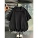 Men's Japanese Retro Style Ice Silk Hollowed out Pattern Knitted Polo Shirt Short Sleeved Collared T-Shirt Comfortable Summer Top 2026_viptrois.com