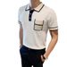 Men's Clothing Summer Temperament Casual Short Sleeved Breathable Versatile Men's Knitted Polo Shirt T Shirt Loose Lapel Top Ins_viptrois.com