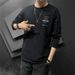 boy Men's Long Sleeve T-Shirt Ins Trend Loose Casual Base Shirt Korean Style Trendy Summer Thin Round Neck Tee Spring Autumn_viptrois.com