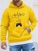 Men's Autumn And Winter Casual Fashionable Loose Hooded Sweatshirt Gamepad Print Warm Long Sleeved Pullover_viptrois.com