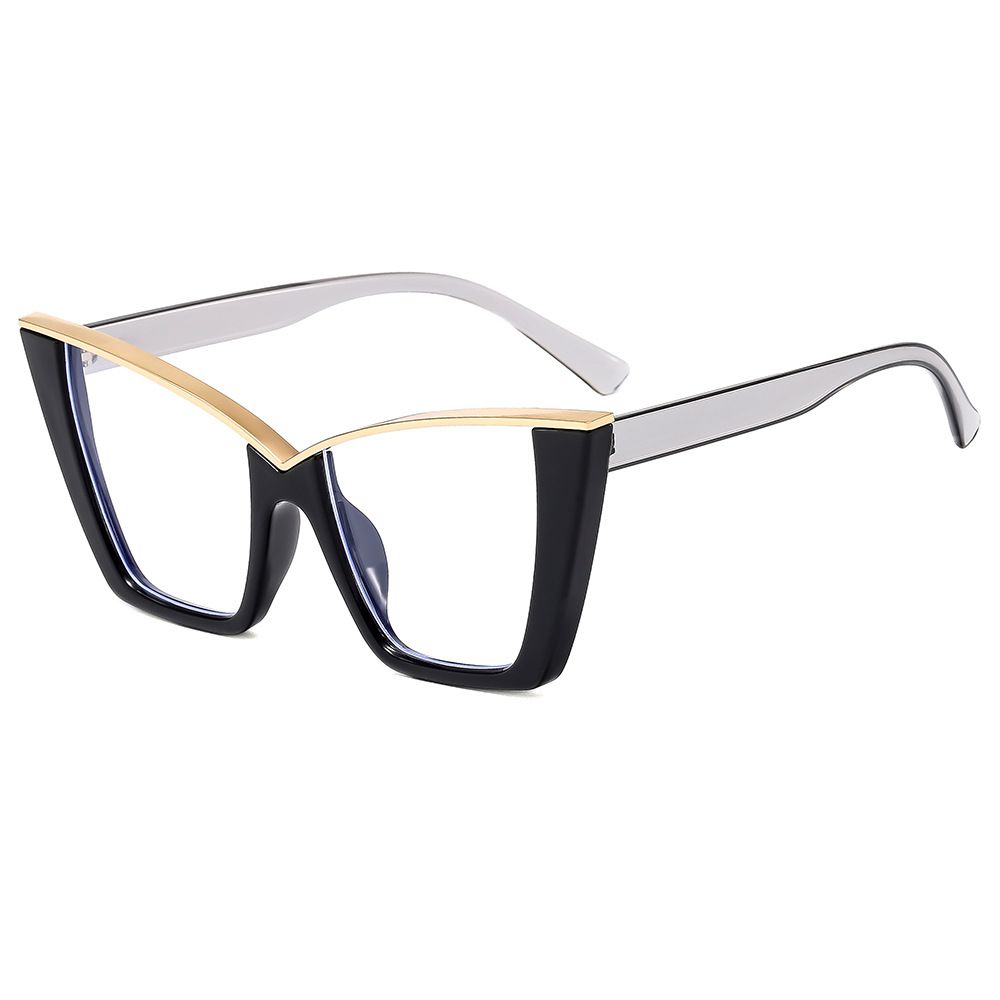 Women's Eyewear Frames New Fashion Temperament Butterfly Frame Women's Glasses Personality Trend All Match Anti Blue Light Flat Glasses_viptrois.com