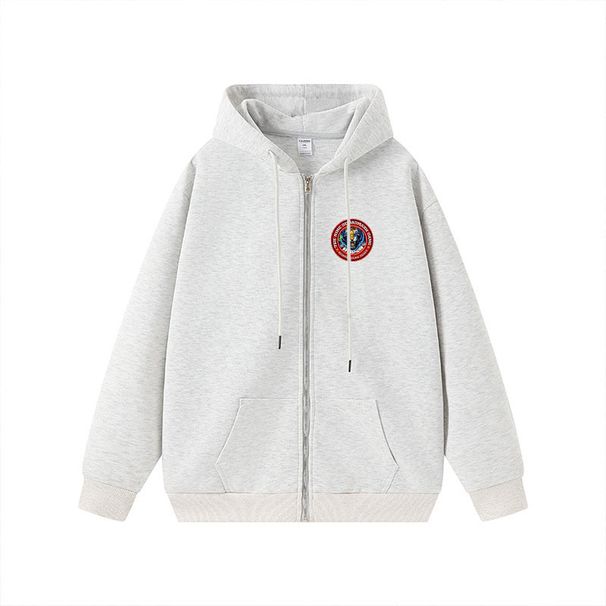 Men's Clothing 25 Heavy Cardigan Sweater Men's Spring And Autumn Style American Couple Double Pull All Match Solid Color Trendy Brand Hooded Jacket 04_viptrois.com