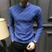 Men's Clothing Light Luxury Jacquard Knitted Autumn And Winter High End Slim Fit Casual Round Neck Long Sleeve Bottoming Shirt_viptrois.com
