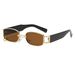Unisex Accessories Sunglasses Small Frame Metal Square Sunglasses Fashion Trend Personality Ring Buckle Sunglasses_viptrois.com
