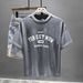 2025 Fashion Short-sleeved T-shirt Summer New Trendy Brand Letter Printing Bottoming Round Neck Loose Half-sleeved Casual Top_viptrois.com