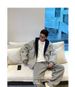 Men's Heavyweight Zip-Up Hoodie – Double Zipper Streetwear Jacket With Drop Shoulder (M-XXXL, Black/Light Grey, Oversized Fit)_viptrois.com