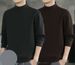 De Rong Hoodie Men's 2025 Autumn Semi-high Neck Loose Long-sleeved T-shirt Warm Base Layer For Young Men_viptrois.com