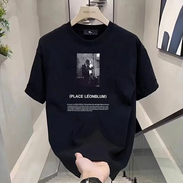 Men's High-quality Round-neck Pullover Short-sleeved T-shirt_viptrois.com