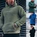 Men's Clothing Sweatshirt Solid Color Coat Autumn And Winter New Hooded Top Plush Sweatshirt_viptrois.com
