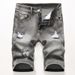 Men's Clothing Denim Pants With Holes Personality Retro Multi Color Pants Elastic_viptrois.com