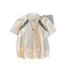 Cleanfit Men's Heavyweight Short Sleeve Shirt Summer American Style Color Block Shoulder T-Shirt Top Simple Design_viptrois.com