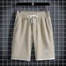 Men's Summer Waffle Drawstring Shorts Casual Trendy Versatile Youth Style Five Point Outerwear Pants_viptrois.com