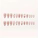 Gorgeous Wearable Nails With Flower Bowknots, Glittering Diamond Nail Pieces, Almond Shaped Short False Nails, Finished Products_viptrois.com