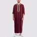 Men's Clothing Muslim Loose Robes Men's Embroidered Pocket Robes_viptrois.com