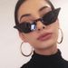 Small frame cat eye sunglasses for women street shooting retro sunglasses colorful Uzi Red Devil glasses trendy all match Glasses_viptrois.com