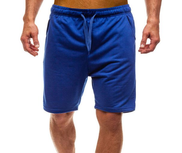 Men's 5 Point Pants Solid Color Casual Sports Shorts Loose Drawstring Beach Pants Large Size Pants Wholesale_viptrois.com
