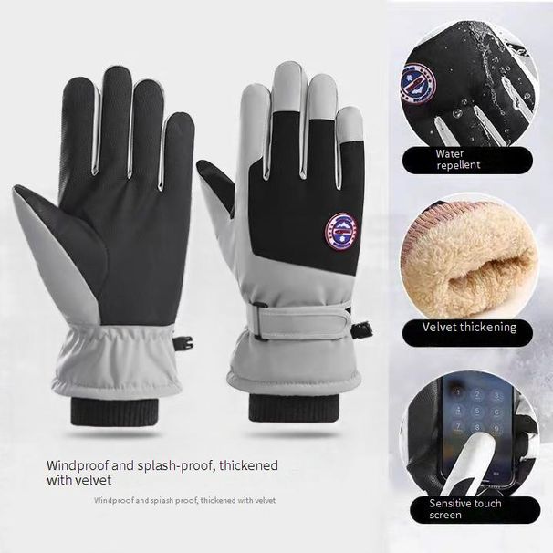 Unisex Winter Ski Gloves - Touchscreen Compatible, Waterproof, Windproof, Thermal Insulated For Snowboarding, Cycling & Outdoor Activities_viptrois.com