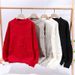 Men's Clothing Knitwear Sweaters Soft Ribbed Knit Sweater Women's Long Sleeve Pullover Oversized Casual Crewneck Jumper Cozy Winter Fall Fashion_viptrois.com