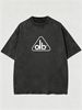 Vintage Triangle Letter Graphic 230G Washed Cotton Oversized T-Shirt Men's Casual Luxury Short Sleeve Summer Tee_viptrois.com