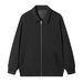 420GSM Retro Zip-Up Fleece Jacket - Men's Stand Collar Heavyweight Sweatshirt In Charcoal, Navy, Cream & Black Urban Streetwear Essential_viptrois.com