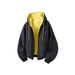 Heavyweight Hooded Zip-Up Sweatshirt – Oversized Vintage Streetwear Jacket For Men & Women (Stone Grey/Charcoal/Navy/White-Yellow, 55% Cotton Blend,)_viptrois.com