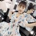 Mother & Kids Girls summer dress 2024 new style children's 6 years old Korean version princess skirt chiffon floral skirt trend_viptrois.com