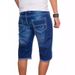 Men's Stretch Denim Shorts - Comfortable Slim Fit Casual Shorts For Summer, Blue & Black, S-2XL_viptrois.com
