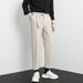 Men's Casual Suit Trousers High-End Straight Leg with Built-In Belt Loose Fitting Cropped for Spring And Autumn_viptrois.com
