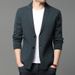 Men's Slim Fit Knit Cardigan Lightweight Long Sleeve Open Front Sweater Casual Solid Color Pullover For Spring & Autumn_viptrois.com