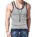 24 European And American Cross-border New American Vest, Slim-fitting Casual Sports Men's Summer Base Color Matching Undershirt Vest_viptrois.com